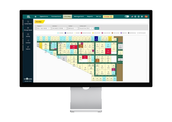 Interactive Sitemap for Self-Storage Facility Management